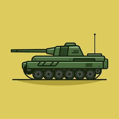 Premium Vector Military Tank Vector Icon Illustration Military