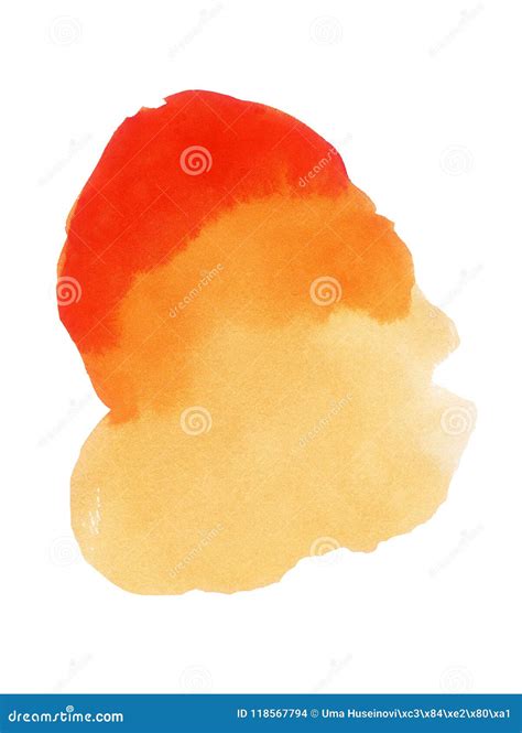 Splat Of Orange Watercolor Stock Illustration Illustration Of Paint