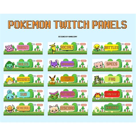 Twitch Panels 15 Pokemon Twitch Panels Pokemon Panels Streaming