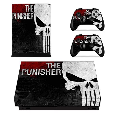 The Punisher Skin Sticker Decal For Microsoft Xbox One X Console And