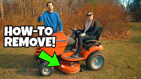 How To Remove A Lawn Mower Deck On Simplicity Broadmoor Youtube