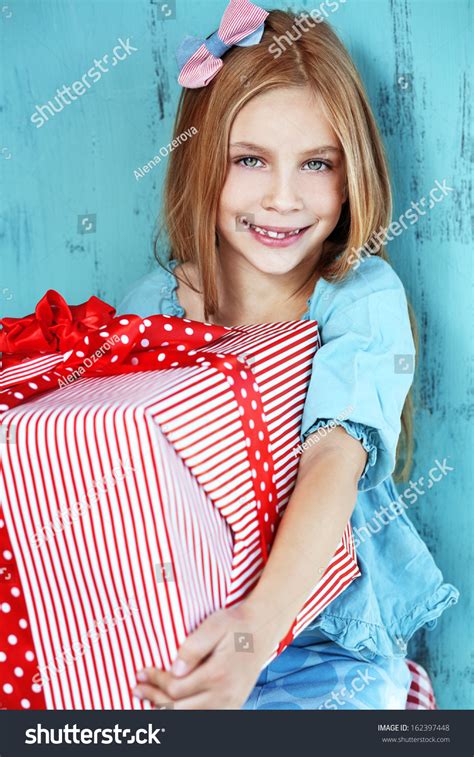 Portrait Pin Kid Girl Holding Big Stock Photo 162397448 Shutterstock