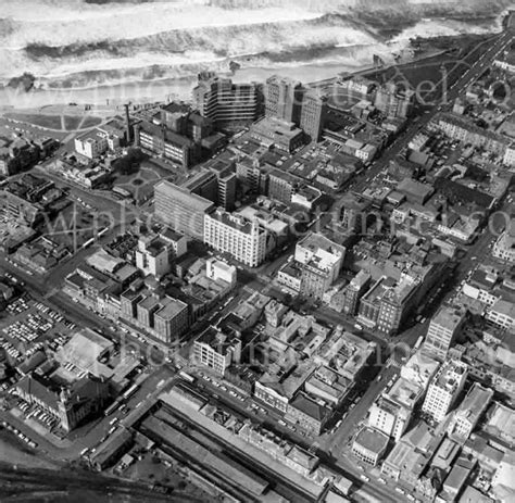 Aerial View Of Eastern Cbd Newcastle Nsw 1974 Photo Time Tunnel
