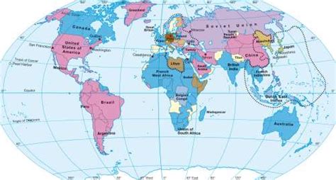 Maps World War Two 1939 1945 Alliances Diercke International Atlas