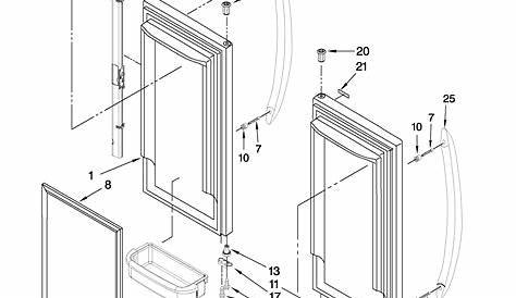 REFRIGERATOR DOOR PARTS Diagram & Parts List for Model kbfs25evwh1