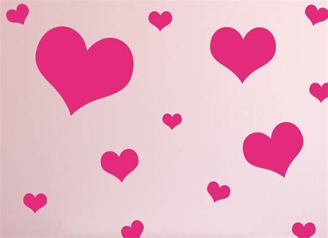 Love Hearts Wall Stickers Or Ceiling Stickers 20 Pack Swcreations