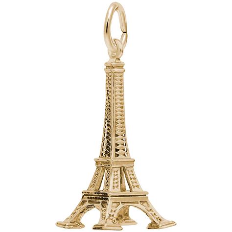 Rembrandt Eiffel Tower Charm 14k Yellow Gold Precious Accents Ltd
