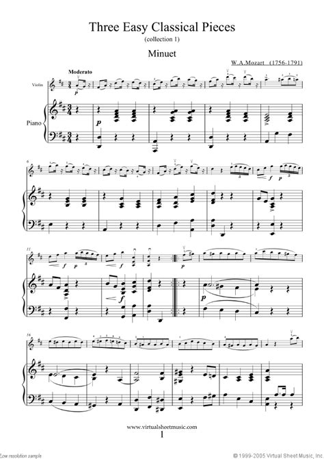Three Easy Pieces Coll1 Sheet Music For Violin And