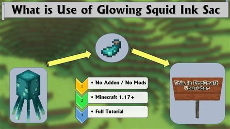 How To Use Glowing Ink Sac In Minecraft Glowing Squid Ink Glowing