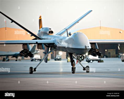 A British Royal Air Force Reaper Hunter Killer Unmanned Aerial Vehicle