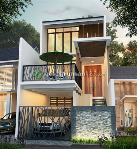 Desain rumah type 36 minimalis banyak digunakan masyarakat indonesia yang mulai berumah tangga. Desain Rumah 5 x 20 Minimalis Tropis 3 Lantai - Desain ...