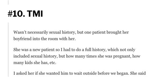 11 Of The Craziest Answers Patients Ever Gave About Their Sexual History