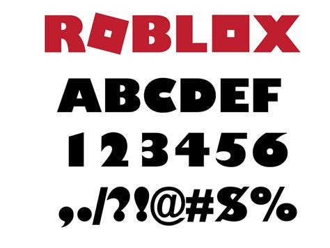 Roblox Number Font Roblox Alphabet Numbers And Symbols 375 Png 300