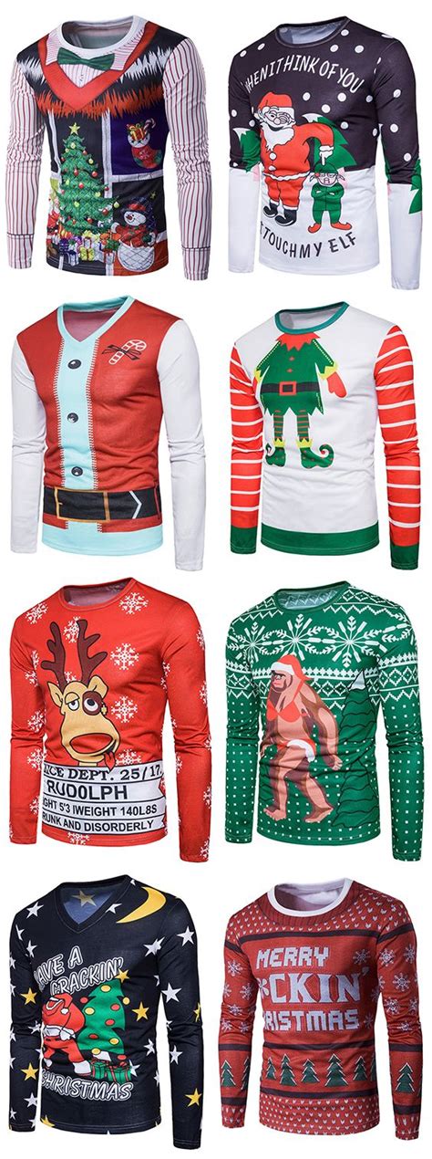 50 Off Christmas Mens Long Sleevesfree Shipping Worldwide Long