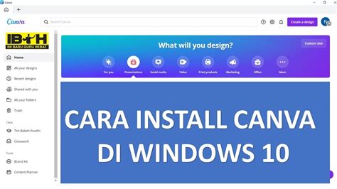 Cara Install Canva Di Windows 10 Youtube