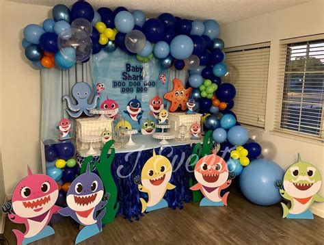 Birthday Decoration 1st Birthday Baby Shark Theme Party Mavieetlereve