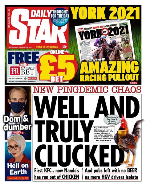 Daily Star Front Page 18th Of August 2021 Tomorrows Papers Today