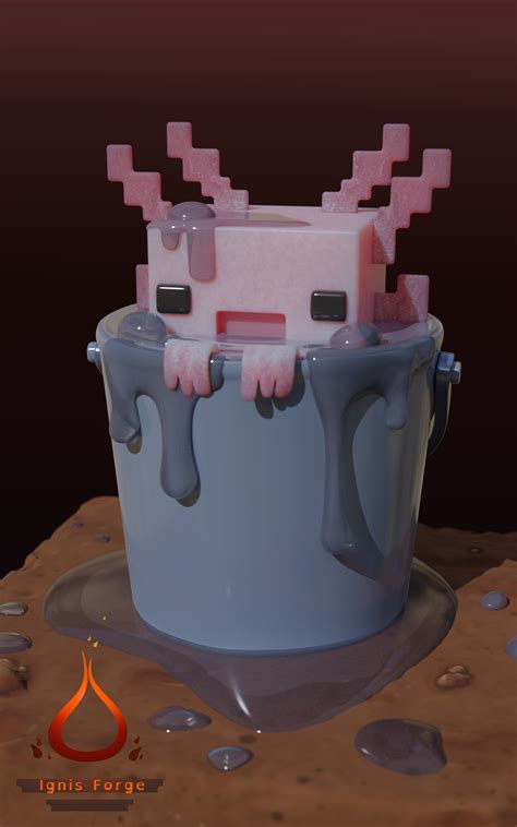 Axolotl From The Minecraft Cave Update By Ignisforge On Deviantart