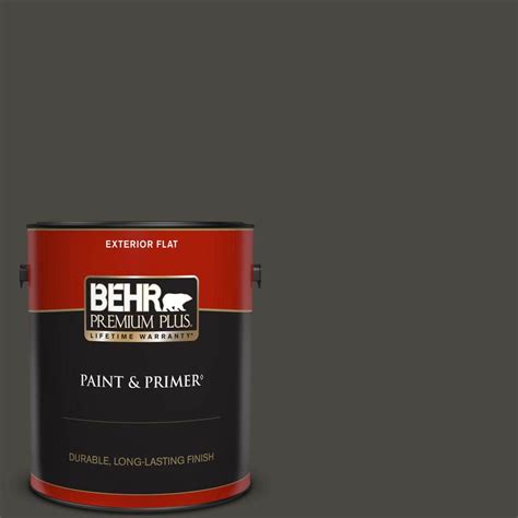 Behr Premium Plus Gal Ppu Black Mocha Flat Exterior Paint