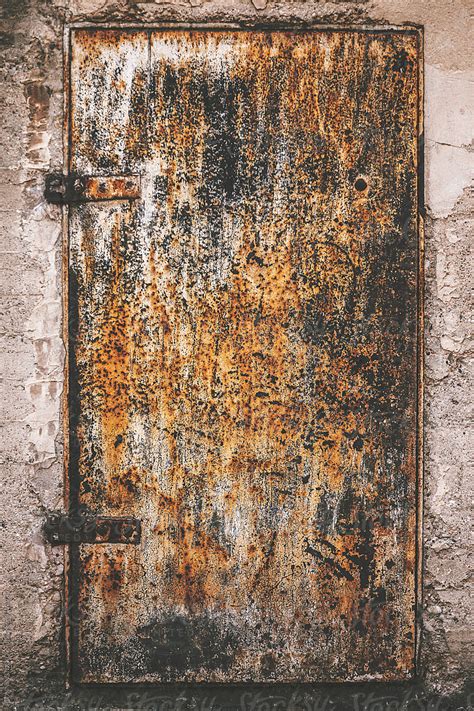 Old Rusty Metal Door By Stocksy Contributor Bonninstudio Stocksy