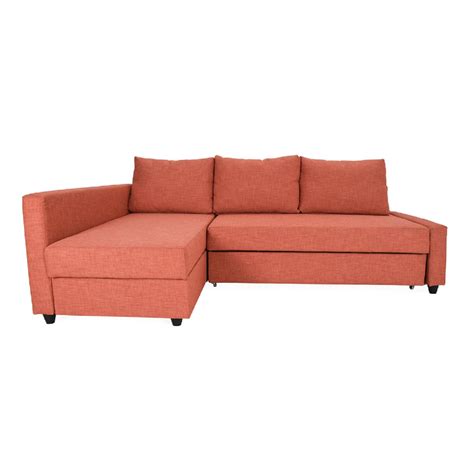 Ikea Orange Sleeper Sectional Sofa W Storage Aptdeco