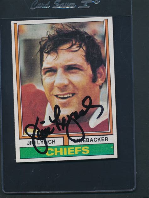 1974 Topps 167 Jim Lynch Chiefs Signed Auto D7797 Ebay