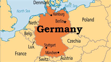 Germany France In World Map Germany On The World Map Annamap Com
