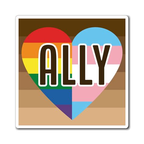 Ally Lgbtq Blm Magnetic Bumper Sticker Lgbt Pride Etsy