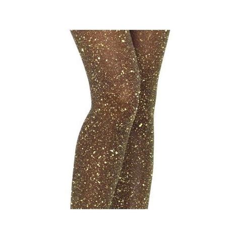 Leg Avenue Holiday Sparkle Glitter Lurex Tights Black Gold One Size