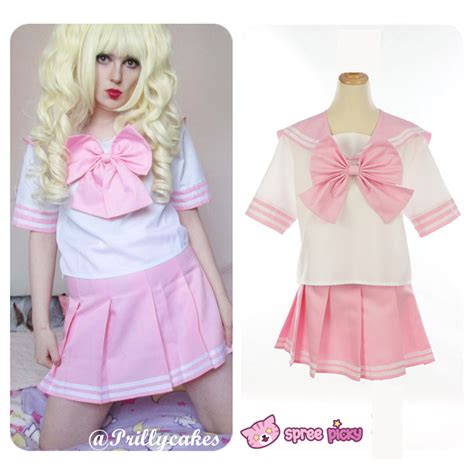 Daily Cosplay Sailor Moon Sailor Chibi Moon Chibi Usa Pink Seifuku Uniform Topskirtbow