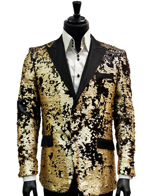 Black and gold sequin floral pattern. Mens Black Matte Gold Allover Sequin Pattern Dress ...