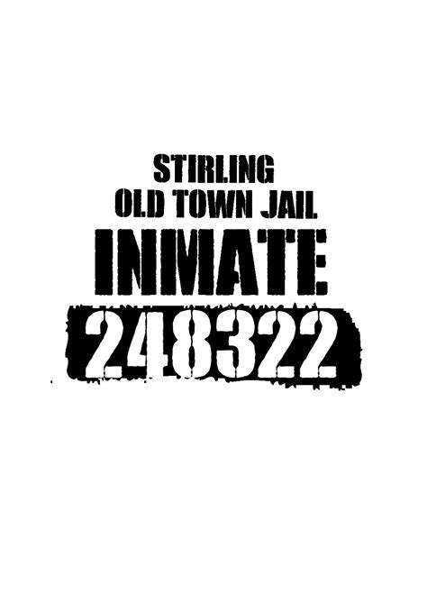 Inmate Number T Shirt Shop Stirling Old Town Jail
