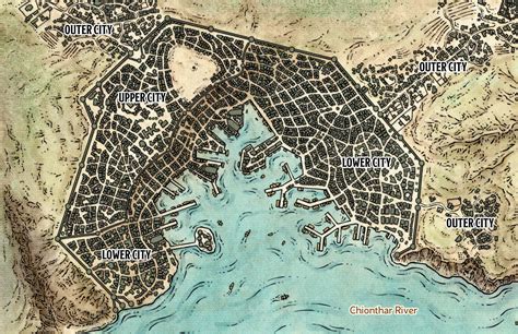 Baldurs Gate Main City Detailed Map In Baldurs Gate Tamworth World Anvil