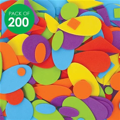 Foam Shapes Pack Of 200 Foam Cleverpatch Art And Craft Supplies