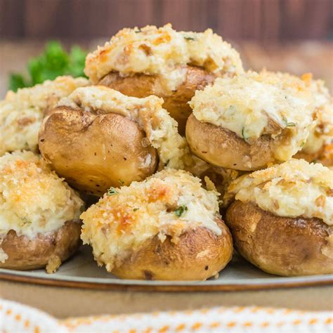 Three Cheese Stuffed Mushrooms ⋆ Real Housemoms