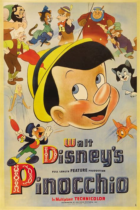 Pinocchio Walt Disney Cult Cartoon Movie Poster Reprint X Inches Approx Etsy