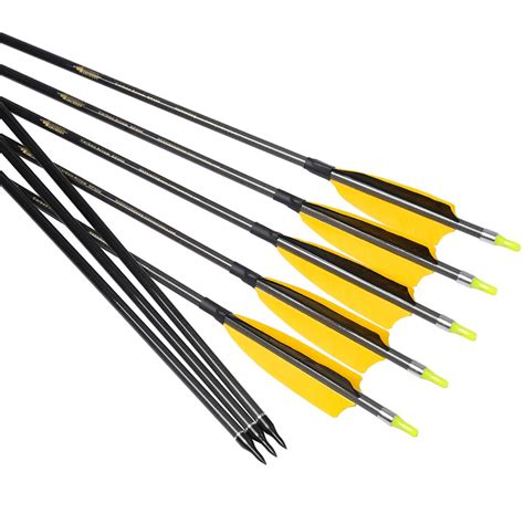 12pcs Linkboy Archery Pure Carbon Arrows Id62mm Spine300 340 400 500