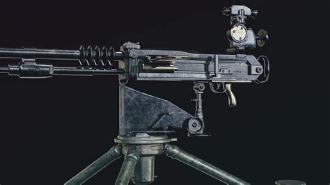 3d Asset Hotchkiss M1914 Machine Gun Cgtrader