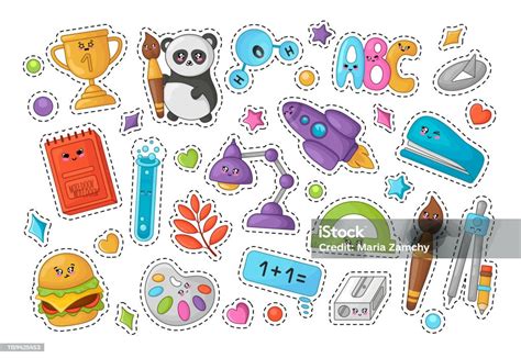 Back To School Kawaii Stock Illustration Download Image Now Back To