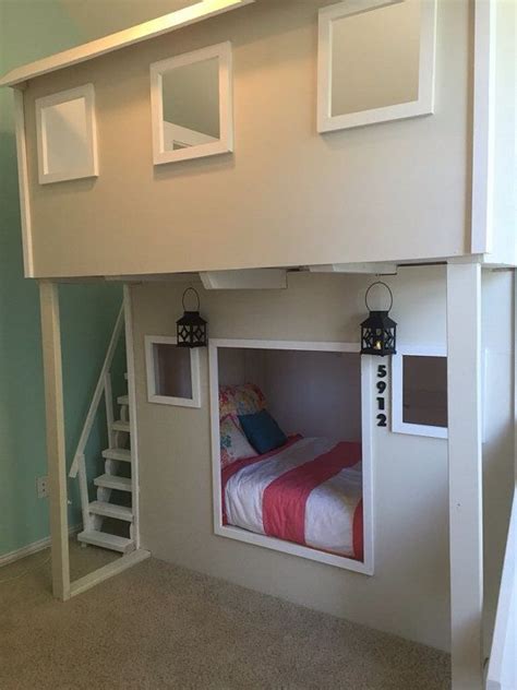 An overview of how i transformed ikea's kura kids bed by adding a secret room, slide, pulley, and ball run. Image result for themed bunk beds kids | Safe bunk beds ...