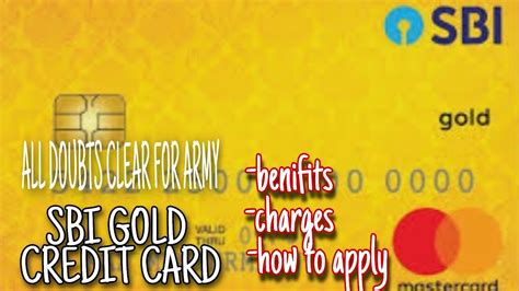Sbi Gold Credit Cards For Army Youtube