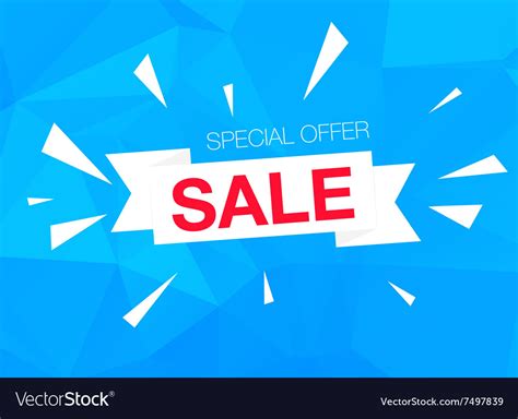 Super Sale Special Offer Banner On Blue Background