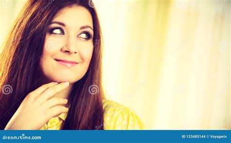 Portrait Of Beautiful Cheerful Young Woman Stock Photo Image Of