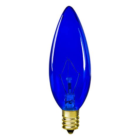 Satco S3218 25 Watt Blue Candelabra Bulb