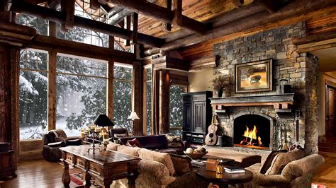 15 Cozy Cabin Fireplace Zoom Background Wallpaper Ide