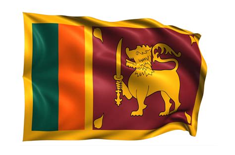 Sri Lanka Waving Flag Realistic Transparent Background 15309699 Png