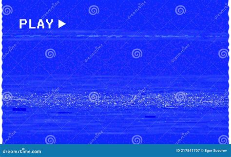 Glitch Vhs Play Retro Video Template Old Camera Tape Vintage