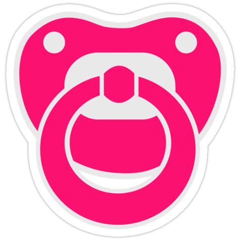 Pink Pacifier Stickers By Designzz Redbubble