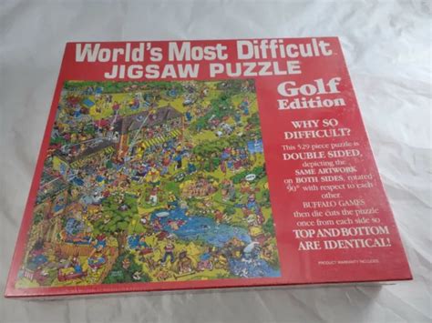 1995 Worlds Most Difficult Jigsaw Puzzle Golf Edition 529 Pc Double