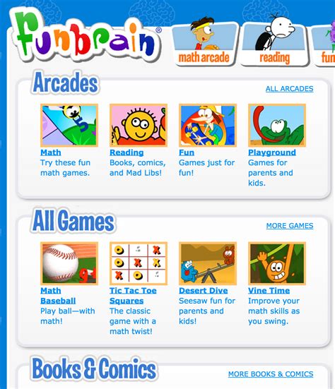 Funbrain Educational Website For Kids Educational Websites For Kids
